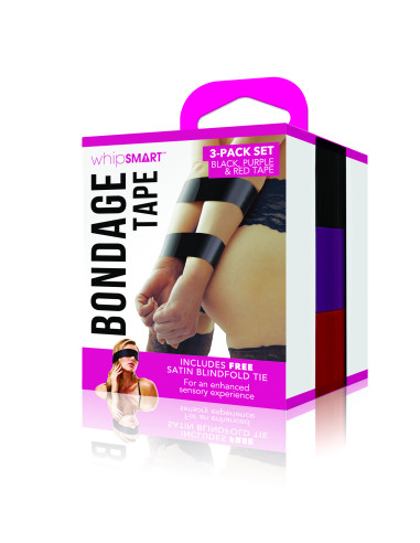 WHIPSMART 150 FT BONDAGE TAPE WITH SILKY BLINDFOLD