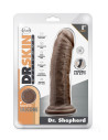 DR. SKIN SILICONE DR. SHEPHERD 8 INCH DILDO WITH SUCTION CUP CHOCOLATE