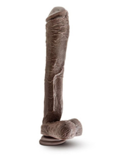 DR. SKIN MR. ED 13 INCH DILDO WITH BALLS  CHOCOLATE 2