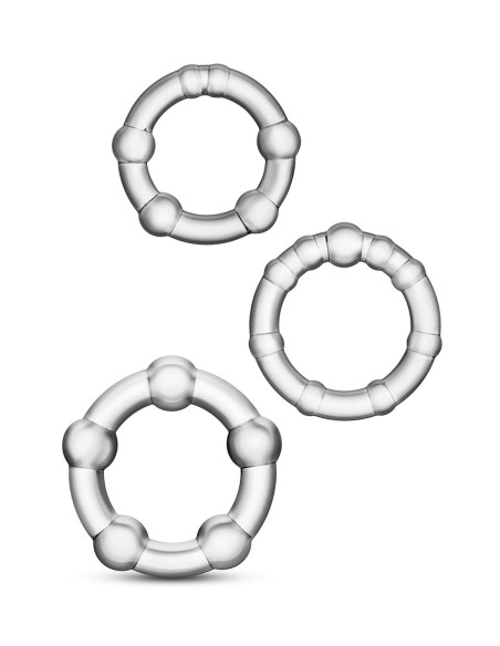 STAY HARD BEADED COCKRINGS CLEAR