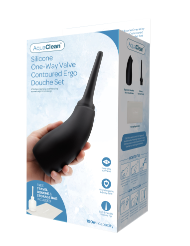 AQUACLEAN ONE WAY VALVE CONTURED ERGO DOUCHE 190ML