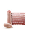 DR. SKIN DR. PAUL 7.25 INCH DILDO WITH BALLS BEIGE