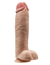 DR. SKIN MR. MISTER 10.5 INCH DILDO WITH BALLS BEIGE
