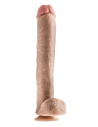 DR. SKIN DR. MICHAEL 14 INCH DILDO WITH BALLS BEIGE
