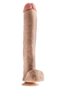 DR. SKIN DR. MICHAEL 14 INCH DILDO WITH BALLS BEIGE