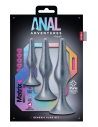 Zestaw trzech korków analnych Anal Adventures Matrix Genesis Stellar Silver - Sklep erotyczny Intymnosc24.pl