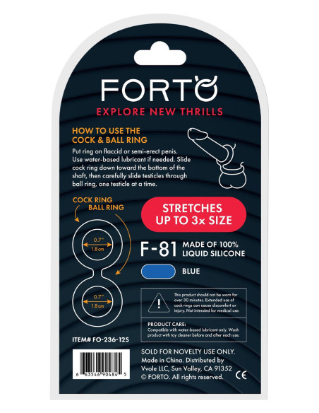 FORTO F-81 DOUBLE RING 44MM BLUE