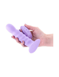 COLOURS RIBBED 6 INCH VIBRATING PURPLE 2