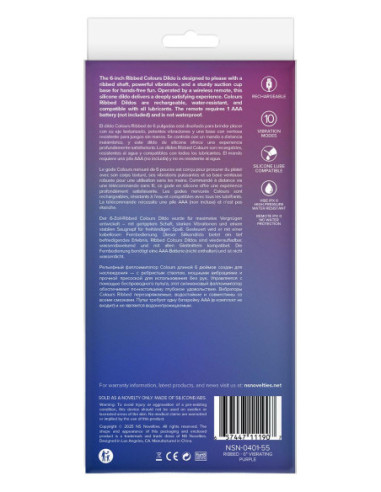 COLOURS RIBBED 6 INCH VIBRATING PURPLE