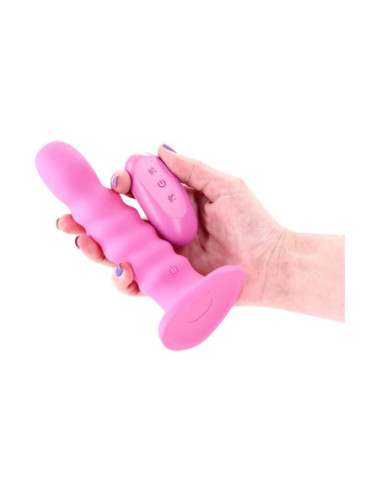 COLOURS RIBBED 6 INCH VIBRATING PINK