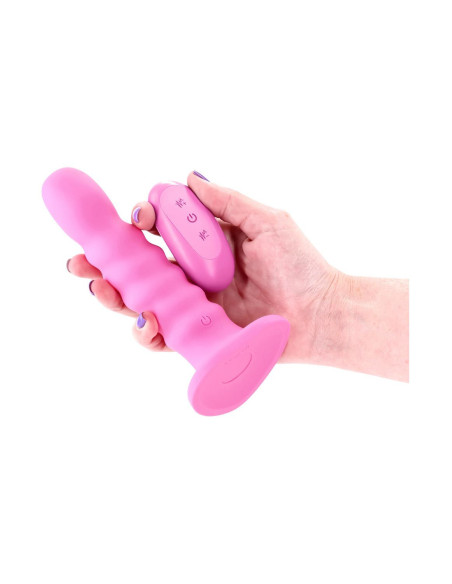 COLOURS RIBBED 6 INCH VIBRATING PINK