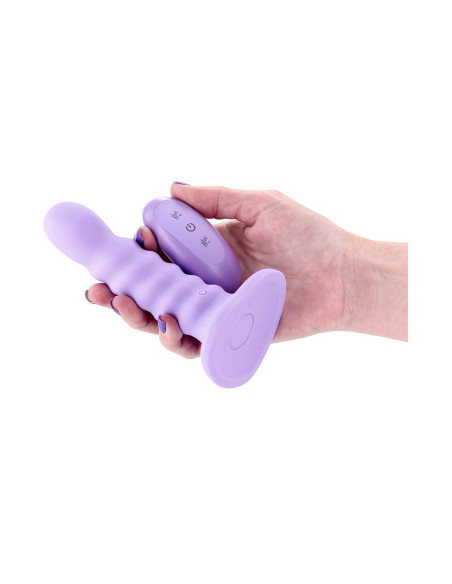 COLOURS RIBBED 5 INCH VIBRATING PURPLE