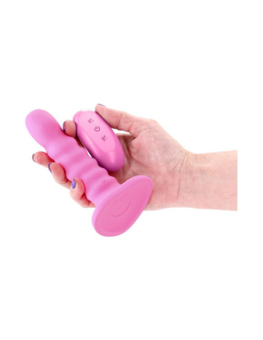 COLOURS RIBBED 5 INCH VIBRATING PINK