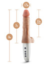 DR. SKIN SILICONE DR. HAMMER 7 INCH THRUSTING DILDO WITH HANDLE BEIGE