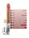 DR. SKIN SILICONE DR. HAMMER 7 INCH THRUSTING DILDO WITH HANDLE BEIGE