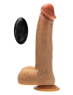 DR. SKIN SILICONE DR. PHILLIPS 8.5 INCH THRUSTING DILDO TAN