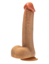 DR. SKIN SILICONE DR. PHILLIPS 8.5 INCH THRUSTING DILDO TAN