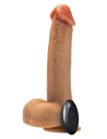 DR. SKIN SILICONE DR. PHILLIPS 8.5 INCH THRUSTING DILDO TAN