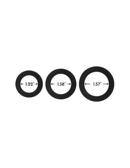 FORTO F-61 3 PIECE C-RING SET BLACK