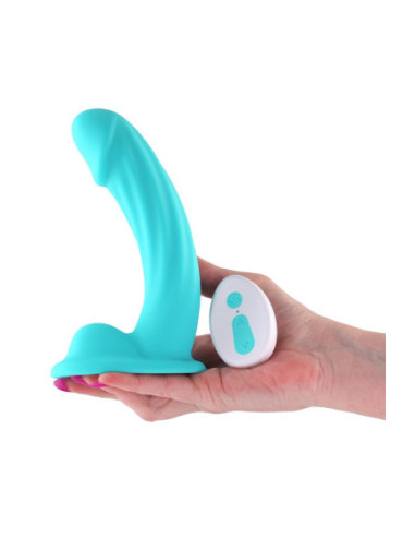 COLOURS CURVE VIBRATING 6 INCH DILDO TEAL