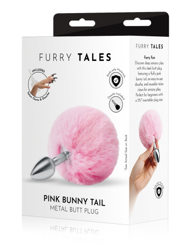 WHIPSMART 3 INCH FLUFFY BUNNY METAL PLUG WITH PINK TAIL