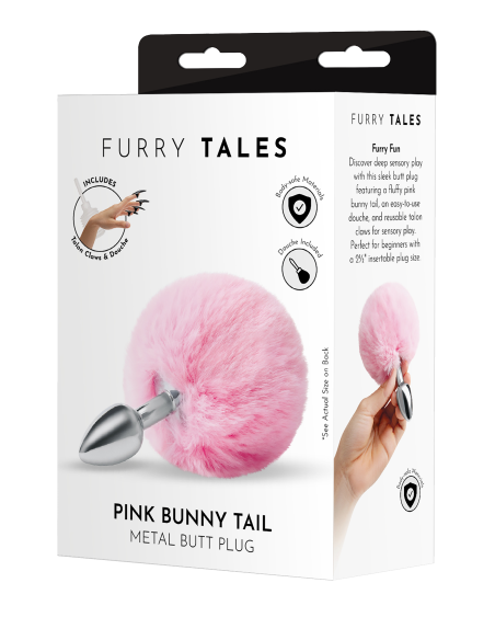 WHIPSMART 3 INCH FLUFFY BUNNY METAL PLUG WITH PINK TAIL
