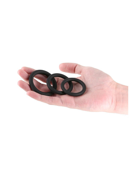RENEGADE 3PC SLIM RINGS BLACK