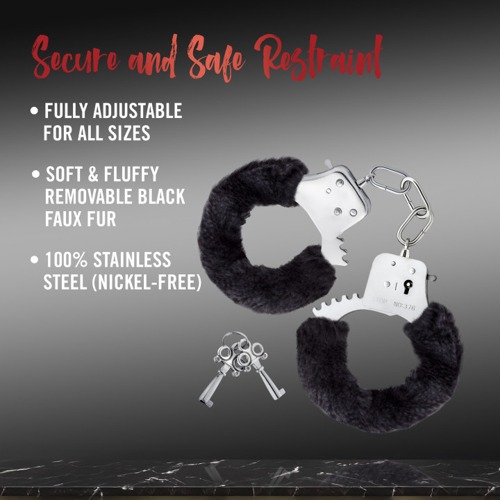 TEMPTASIA BEGINNER CUFFS BLACK