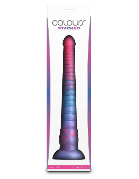 COLOURS STACKED 12 INCH DILDO PINK/BLUE