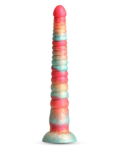 COLOURS STACKED 12 INCH DILDO RED/GOLD