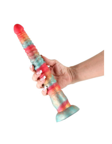 COLOURS STACKED 12 INCH DILDO RED/GOLD