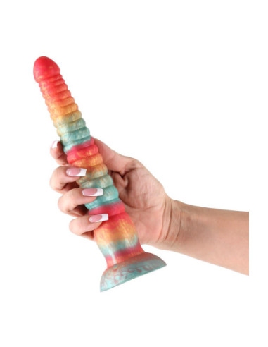 COLOURS STACKED 9 INCH DILDO RED/GOLD