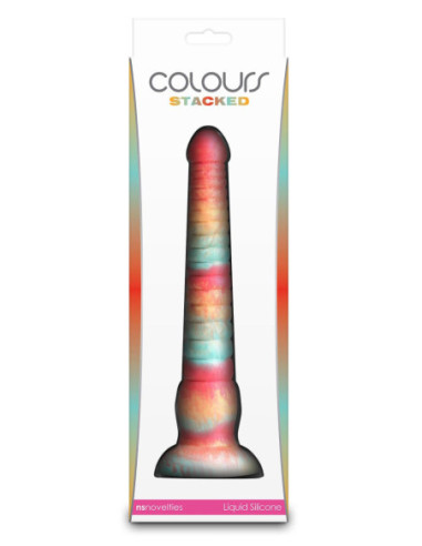 COLOURS STACKED 9 INCH DILDO RED/GOLD