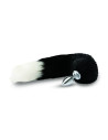 WHIPSMART 2,5 INCH METAL PLUG WITH 14 INCH BLACK INDIGO FOX TAIL