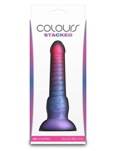 COLOURS STACKED 6 INCH DILDO PINK/BLUE