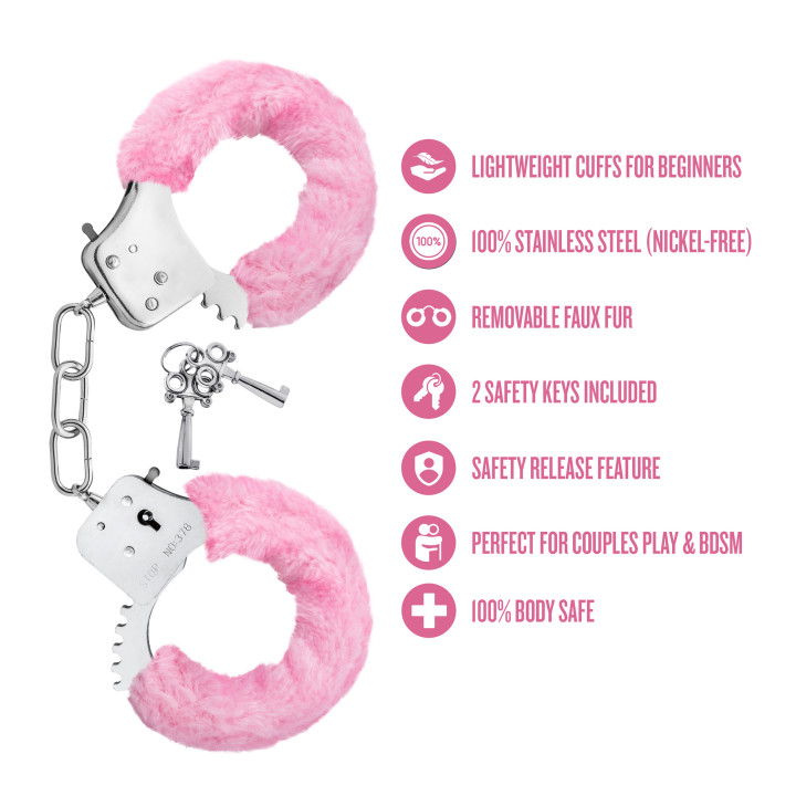 TEMPTASIA BEGINNER CUFFS PINK