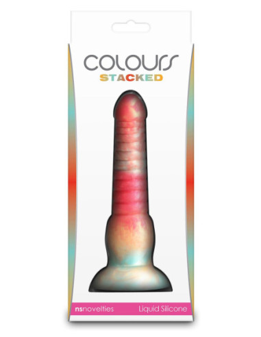 COLOURS STACKED 6 INCH DILDO RED/GOLD
