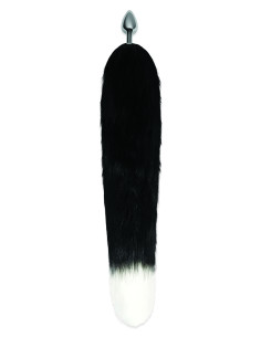 WHIPSMART 2,5 INCH METAL PLUG WITH 14 INCH BLACK INDIGO FOX TAIL 2
