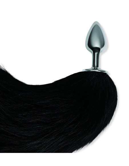 WHIPSMART 2,5 INCH METAL PLUG WITH 14 INCH BLACK INDIGO FOX TAIL