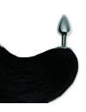 WHIPSMART 2,5 INCH METAL PLUG WITH 14 INCH BLACK INDIGO FOX TAIL
