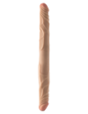 DR. SKIN PLUS 14” POSABLE DOUBLE DONG BEIGE