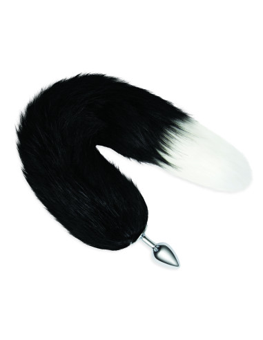 WHIPSMART 2,5 INCH METAL PLUG WITH 14 INCH BLACK INDIGO FOX TAIL