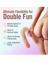 DR. SKIN PLUS 14” POSABLE DOUBLE DONG BEIGE
