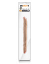 DR. SKIN PLUS 14” POSABLE DOUBLE DONG BEIGE
