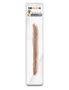 DR. SKIN PLUS 14” POSABLE DOUBLE DONG BEIGE