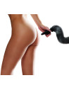 WHIPSMART 4.5 INCH SILICONE PLUG WITH GREY INDIGO FOX TAIL SET