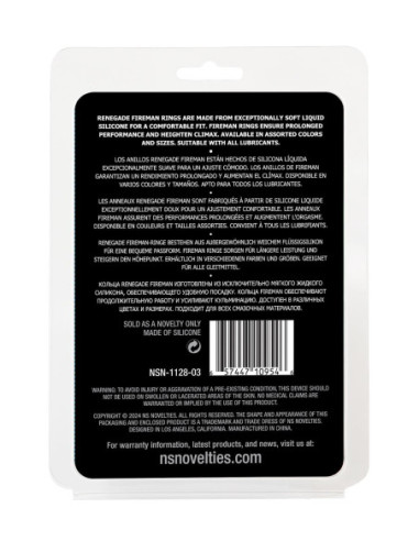 RENEGADE 3PC FIREMAN RINGS BLACK