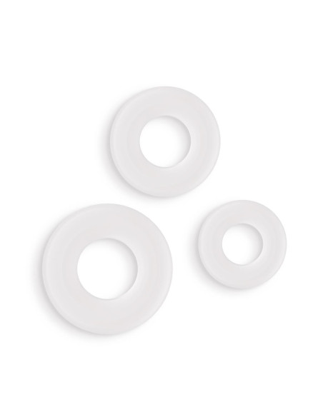 FIREFLY 3PC BUBBLE RINGS WHITE