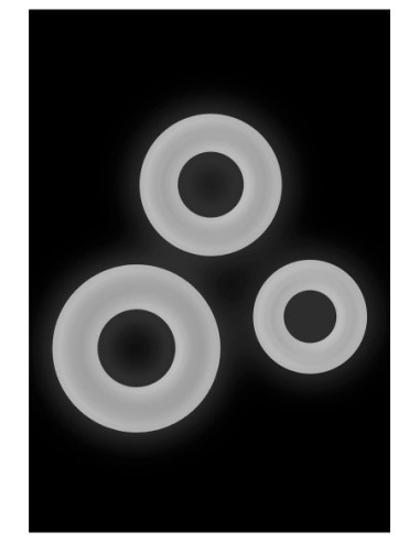 FIREFLY 3PC BUBBLE RINGS WHITE