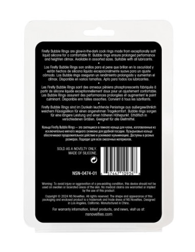 FIREFLY 3PC BUBBLE RINGS WHITE